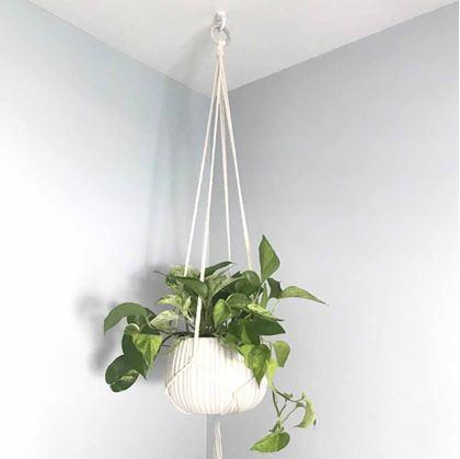 Obrázek z Macramé závěs na květináč - krémový