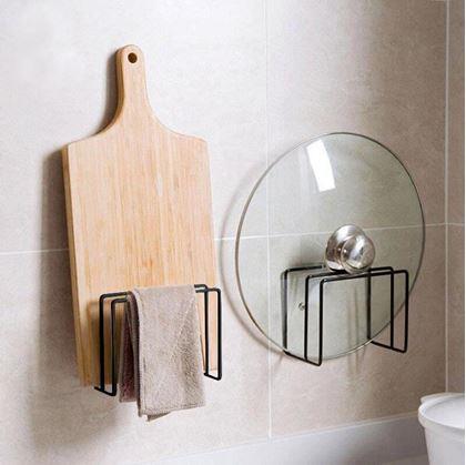 Obrázek z Nalepovací držák na prkénka a pokličky, 2 přihrádky