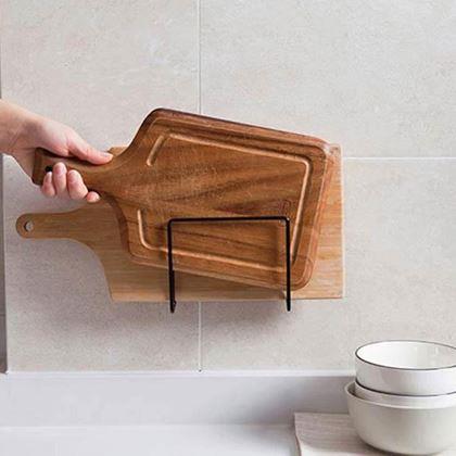 Obrázek z Nalepovací držák na prkénka a pokličky, 2 přihrádky