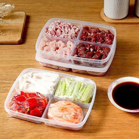 Obrázek z Dělená dóza na potraviny se 4 oddíly + víčko