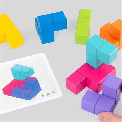 Obrázek z Dřevěný 3D hlavolam s kartičkami