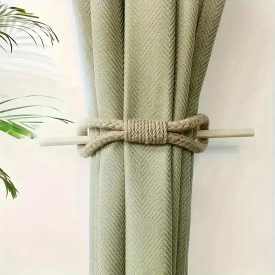 Obrázek z Dekorativní spona na závěs lano - hnědé