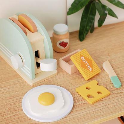 Obrázek Dřevěný snídaňový set na hraní 9 ks