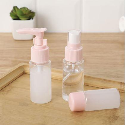 Obrázek z Sada cestovních lahviček na kosmetiku v taštičce do letadla 50 ml