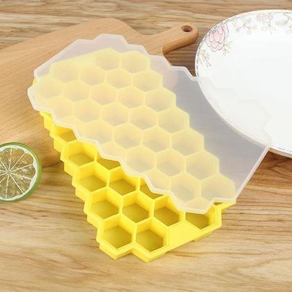 Obrázek z Forma na led s víčkem - včelí plástev
