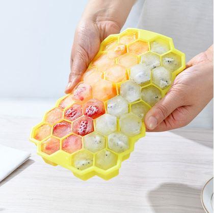 Obrázek z Forma na led s víčkem - včelí plástev