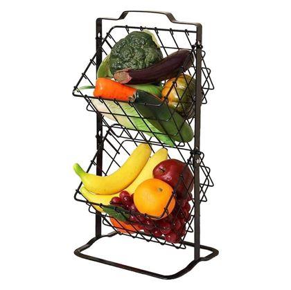 Obrázek z Dvoupatrový kovový košík 45 cm