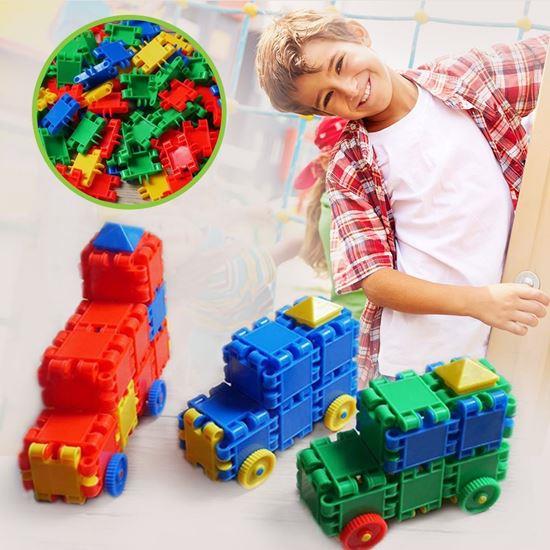 Obrázek z Autíčková stavebnice 100 dílků