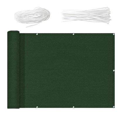Obrázek z Balkonová clona pro soukromí 500x90 cm - zelená