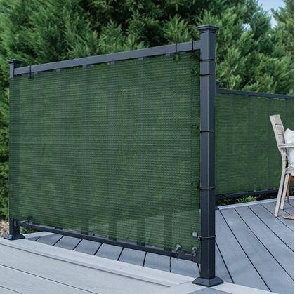 Obrázek z Balkonová clona pro soukromí 500x90 cm - zelená