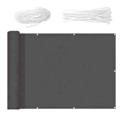 Obrázek z Balkónová zástěna 500x90 cm - šedá