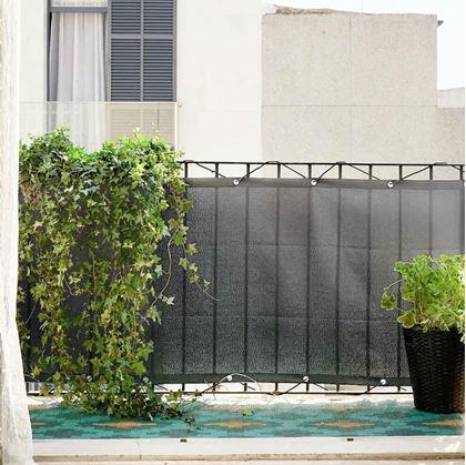 Obrázek z Balkónová zástěna 500x90 cm - šedá