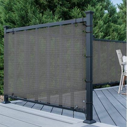 Obrázek z Balkonová clona pro soukromí 500x90 cm - šedá