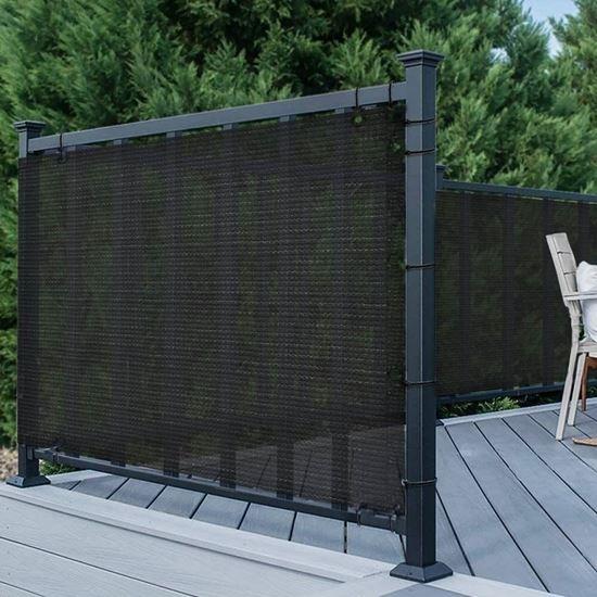 Obrázek z Balkónová zástěna 500x90 cm - černá