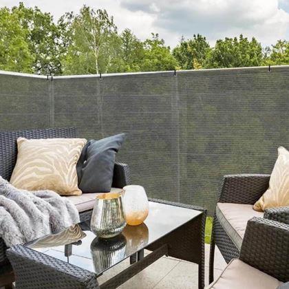 Obrázek z Balkónová zástěna 500x90 cm - šedá