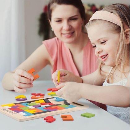 Obrázek z Dřevěné puzzle - tvary