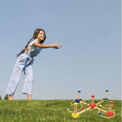 Obrázek z Dřevěná hra házení kroužků