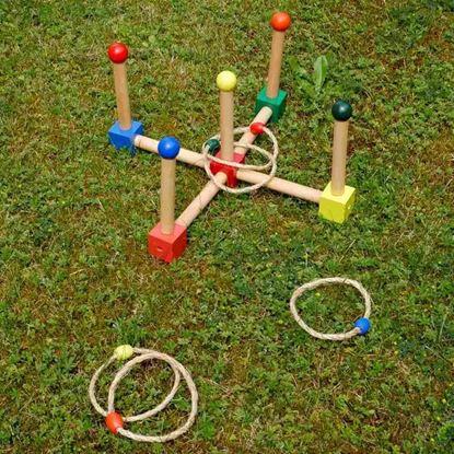 Obrázek Dřevěná hra házení kroužků