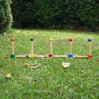 Obrázek Dřevěná hra házení kroužků