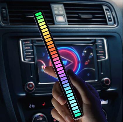 Obrázek z LED světelný panel reagující na zvuk - bílý
