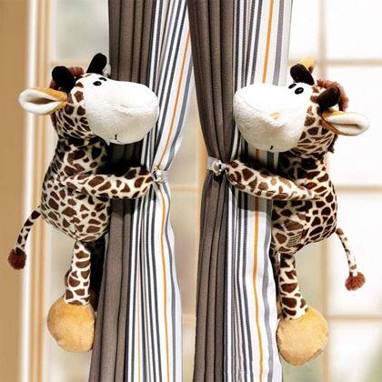Obrázek z Spona na závěsy plyšová žirafa