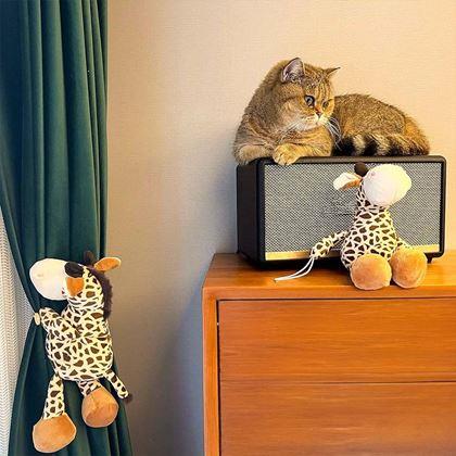 Obrázek z Spona na závěsy plyšová žirafa