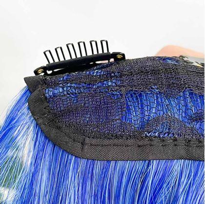 Obrázek z Clip in pás pro barevné podbarvení vlasů - modrý