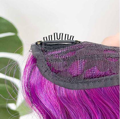 Obrázek z Clip in pás pro barevné podbarvení vlasů - fialovo-růžový