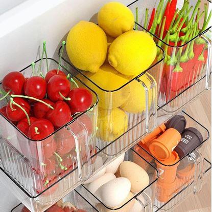 Obrázek Průhledný organizér do lednice s  úchytkou