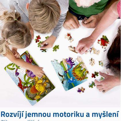 Obrázek z Dinosauří puzzle - modré