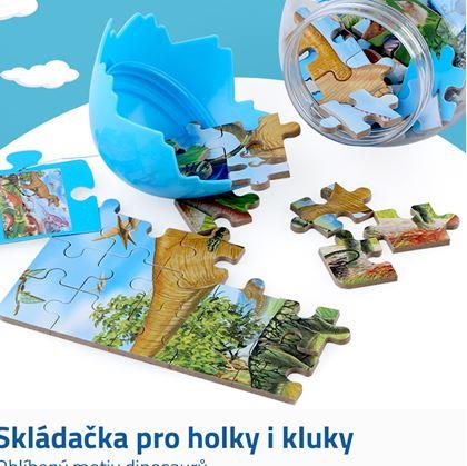 Obrázek z Dinosauří puzzle - modré