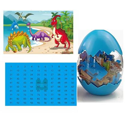 Obrázek z Dinosauří puzzle - modré