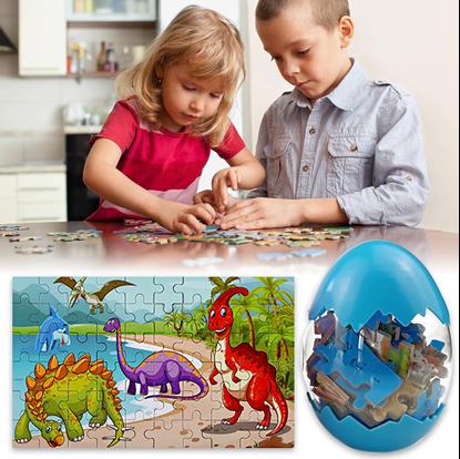 Obrázek Dinosauří puzzle - modré