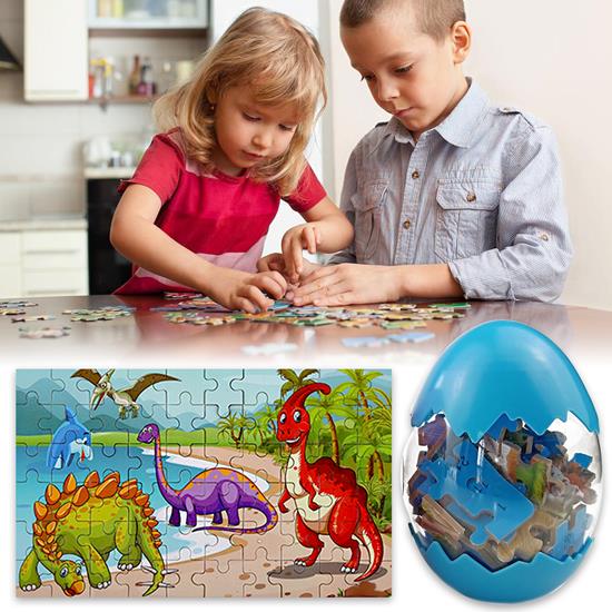 Obrázek z Dinosauří puzzle - modré