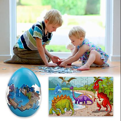 Obrázek z Dinosauří puzzle - modré