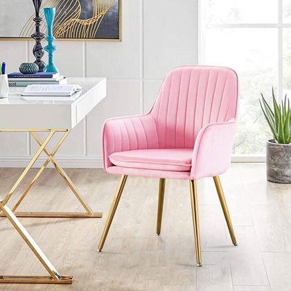 Obrázek z Polstrovaná růžová židlička/křesílko