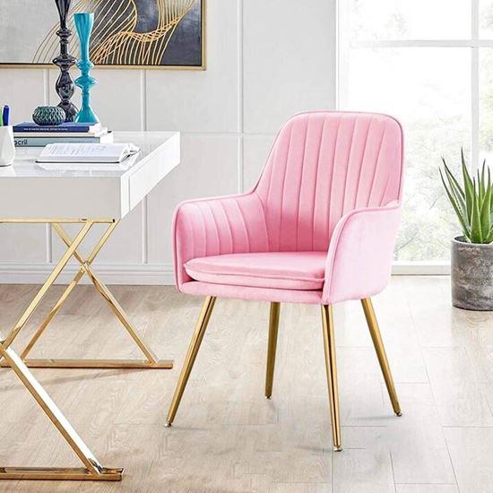 Obrázek z Polstrovaná růžová židlička/křesílko