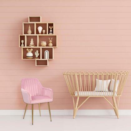 Obrázek z Polstrovaná růžová židlička/křesílko