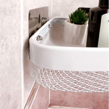 Obrázek z Kovová nalepovací rohová polička