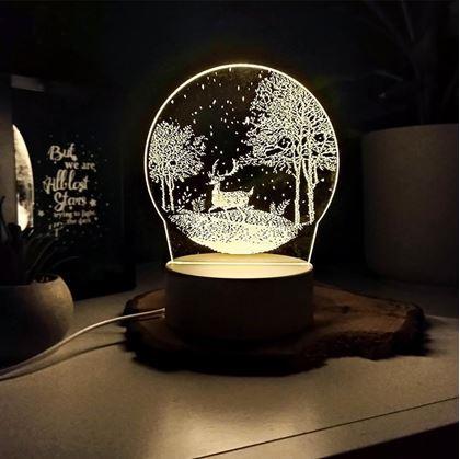 Obrázek z Dekorativní 3D lampa - jelen