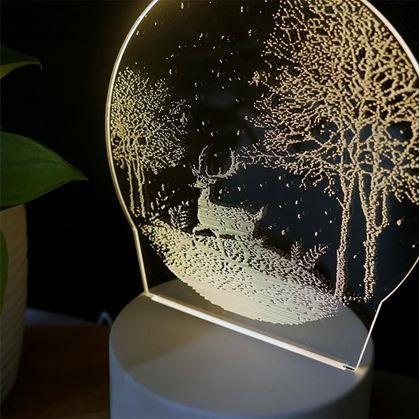Obrázek z Dekorativní 3D lampa - jelen