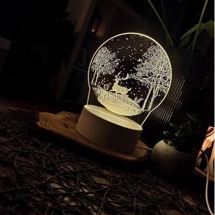 Obrázek z Dekorativní 3D lampa - jelen