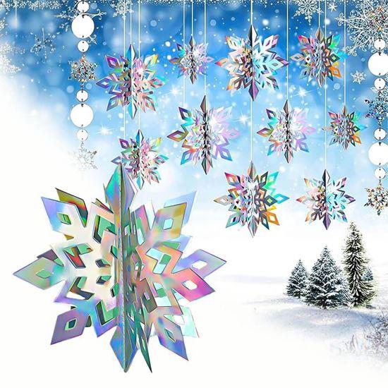 Obrázek z Závěsná dekorace sněhové vločky 6 ks