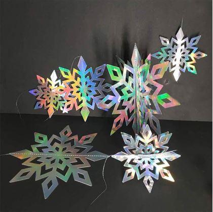 Obrázek z Závěsná dekorace sněhové vločky 6 ks