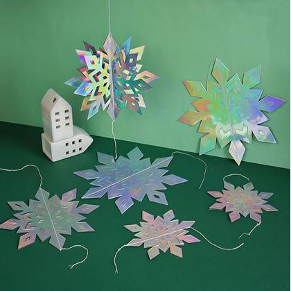Obrázek z Závěsná dekorace sněhové vločky 6 ks