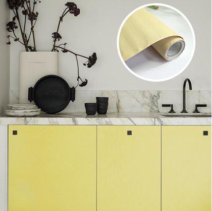 Obrázek z Matná samolepící tapeta 200 x 60 cm - žlutá