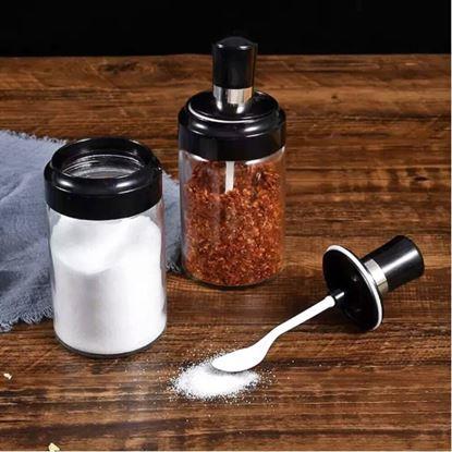 Obrázek Skleněná dóza na koření se lžičkou