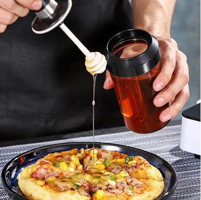 Obrázek Skleněná dóza se lžičkou na med