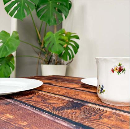 Obrázek z Dekorativní ubrus s dekorem dřeva 61 x 61 cm