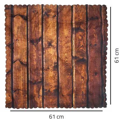 Obrázek z Dekorativní ubrus s dekorem dřeva 61 x 61 cm